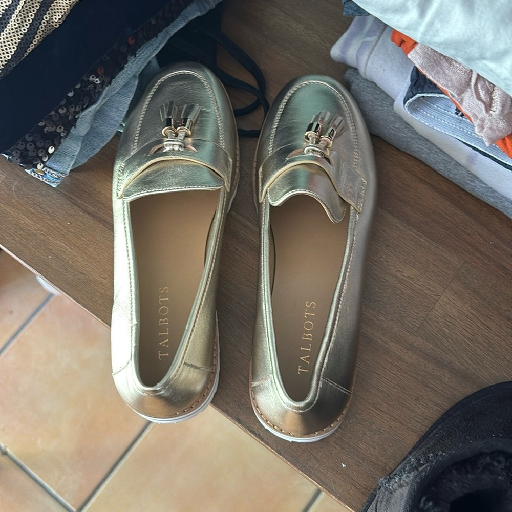 Talbots Gold Loafers for Women - Picture 2 of 6